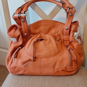 Glove Leather Double Handle Pocket Shopper